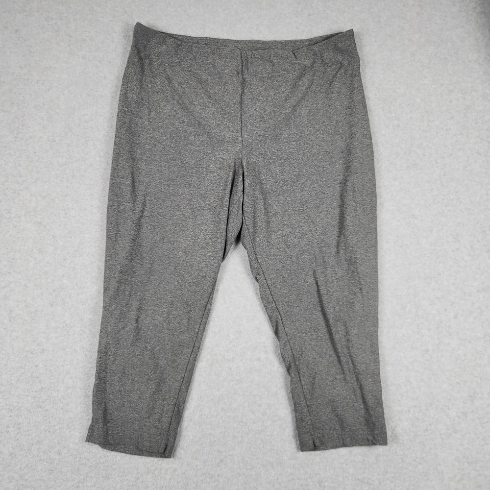 Terra & Sky Leggings Womens 2X Charcoal Grey Heather Activewear Stretch Comfort